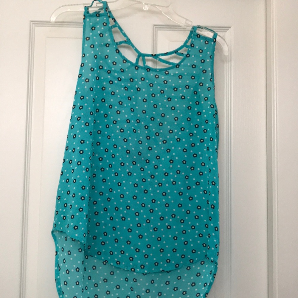 Emma & Michelle Blue Floral Blouse